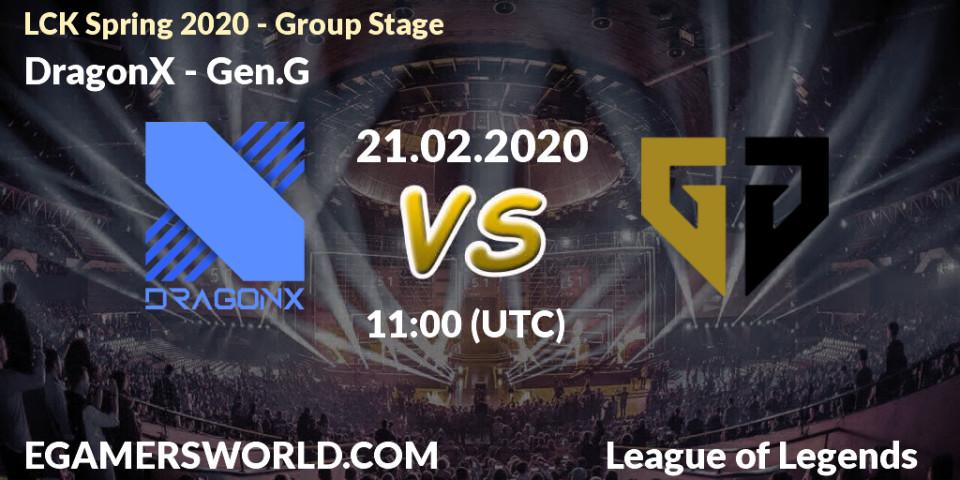 DragonX - Gen.G: прогноз. 21.02.20, LoL, LCK Spring 2020 - Group Stage