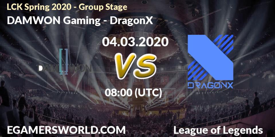 DAMWON Gaming - DragonX: прогноз. 04.03.20, LoL, LCK Spring 2020 - Group Stage