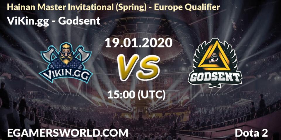 ViKin.gg - Godsent: прогноз. 19.01.20, Dota 2, Hainan Master Invitational (Spring) - Europe Qualifier