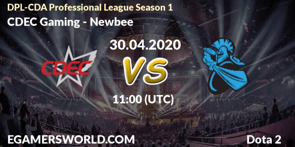 CDEC Gaming - Newbee: прогноз. 30.04.20, Dota 2, DPL-CDA Professional League Season 1 2020