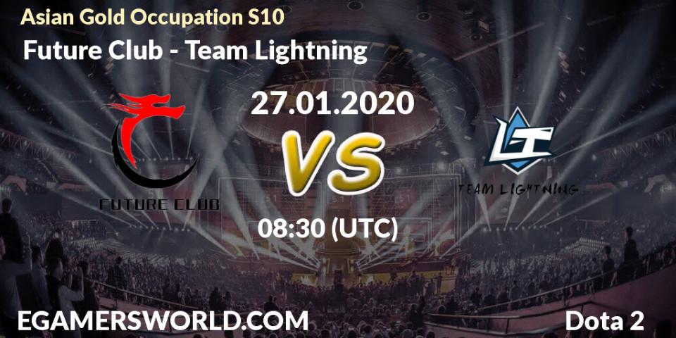  Future Club - Team Lightning: прогноз. 27.01.20, Dota 2, Asian Gold Occupation S10