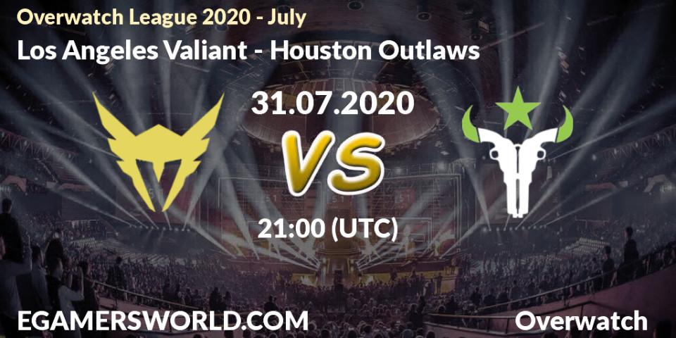 Los Angeles Valiant - Houston Outlaws: прогноз. 31.07.20, Overwatch, Overwatch League 2020 - July
