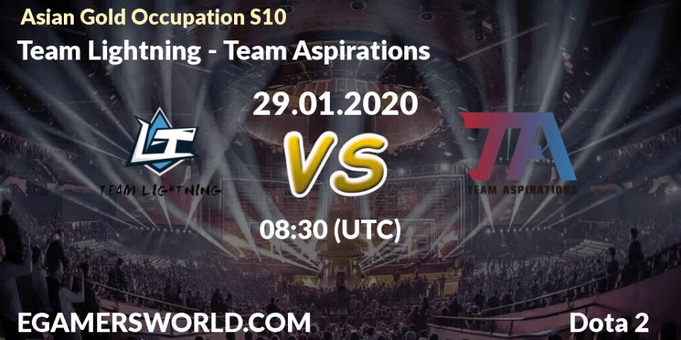 Team Lightning - Team Aspirations: прогноз. 20.01.20, Dota 2, Asian Gold Occupation S10