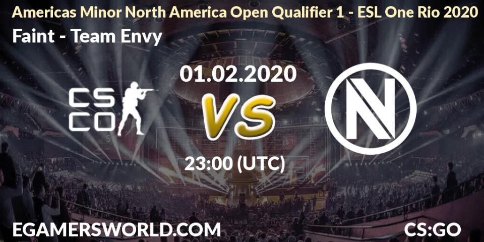 Faint - Team Envy: прогноз. 01.02.20, CS2 (CS:GO), Americas Minor North America Open Qualifier 1 - ESL One Rio 2020