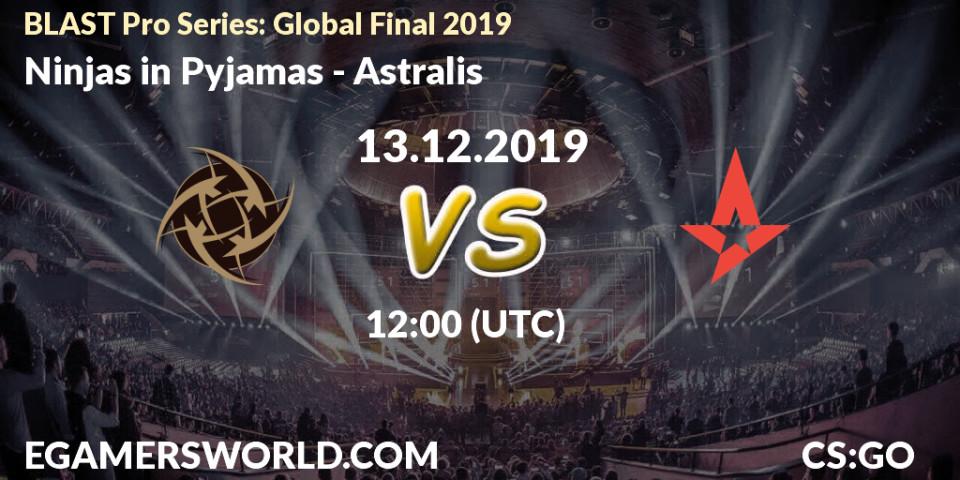 Ninjas in Pyjamas - Astralis: прогноз. 13.12.19, CS2 (CS:GO), BLAST Pro Series: Global Final 2019