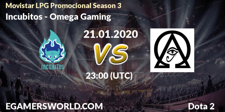 Incubitos - Omega Gaming: прогноз. 21.01.20, Dota 2, Movistar LPG Promocional Season 3
