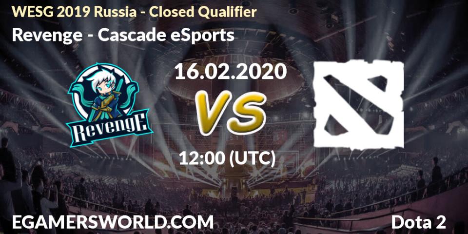 Revenge - Cascade eSports: прогноз. 16.02.20, Dota 2, WESG 2019 Russia - Closed Qualifier