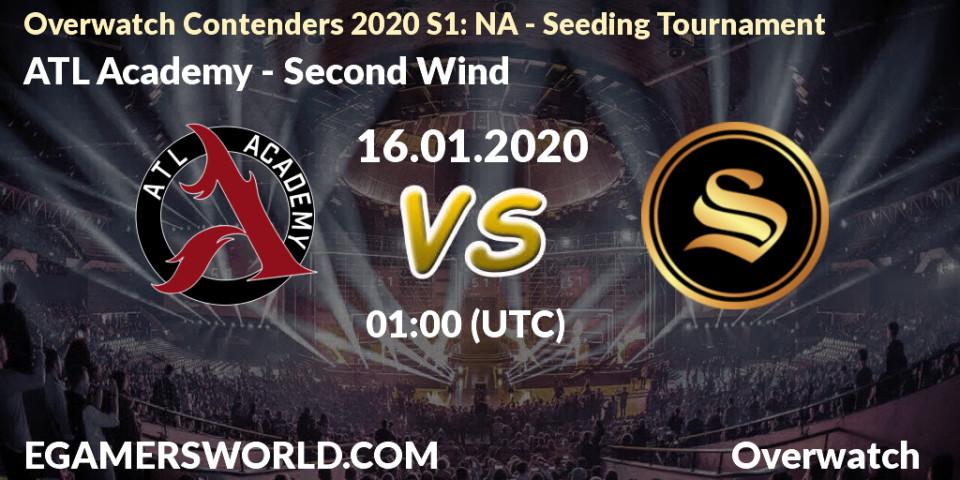 ATL Academy - Second Wind: прогноз. 16.01.20, Overwatch, Overwatch Contenders 2020 S1: NA - Seeding Tournament