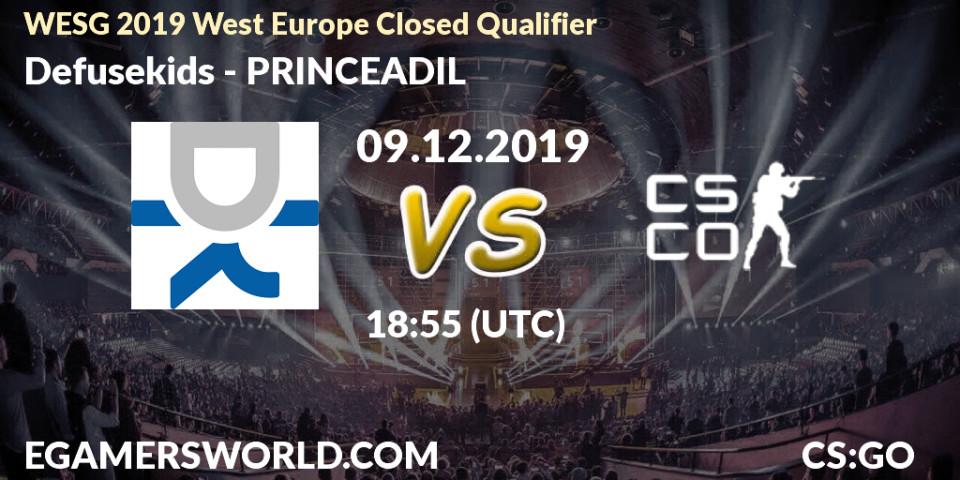 Defusekids - PRINCEADIL: прогноз. 09.12.19, CS2 (CS:GO), WESG 2019 West Europe Closed Qualifier