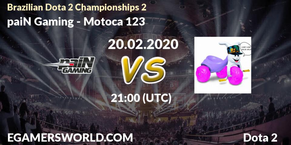 paiN Gaming - Motoca 123: прогноз. 20.02.20, Dota 2, Brazilian Dota 2 Championships 2