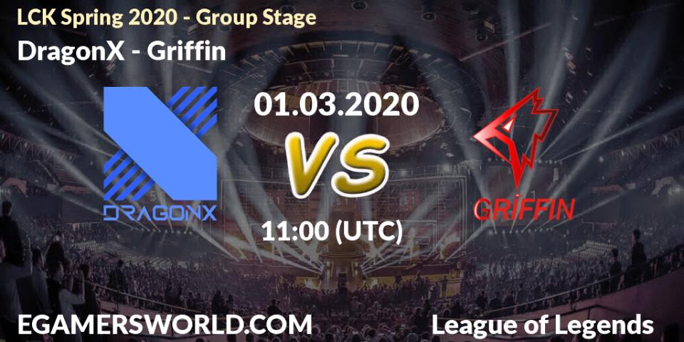 DragonX - Griffin: прогноз. 01.03.20, LoL, LCK Spring 2020 - Group Stage