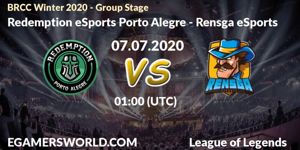 Redemption eSports Porto Alegre - Rensga eSports: прогноз. 07.07.20, LoL, BRCC Winter 2020 - Group Stage