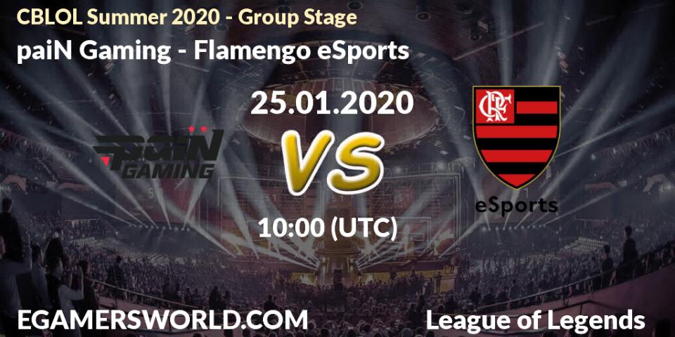 paiN Gaming - Flamengo eSports: прогноз. 25.01.20, LoL, CBLOL Summer 2020 - Group Stage
