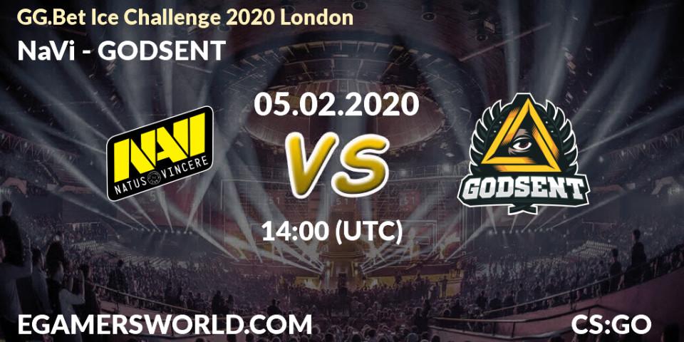 NaVi - GODSENT: прогноз. 05.02.20, CS2 (CS:GO), GG.Bet Ice Challenge 2020 London