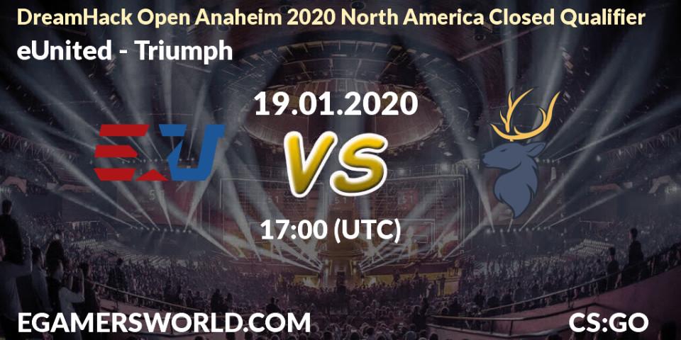 eUnited - Triumph: прогноз. 19.01.20, CS2 (CS:GO), DreamHack Open Anaheim 2020 North America Closed Qualifier