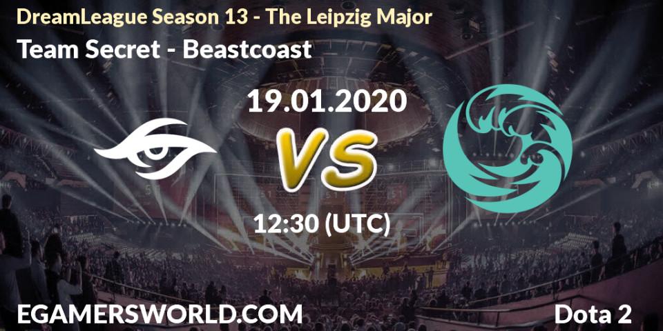 Team Secret - Beastcoast: прогноз. 19.01.20, Dota 2, DreamLeague Season 13 - The Leipzig Major