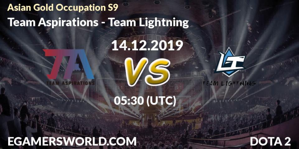 Team Aspirations - Team Lightning: прогноз. 14.12.19, Dota 2, Asian Gold Occupation S9 
