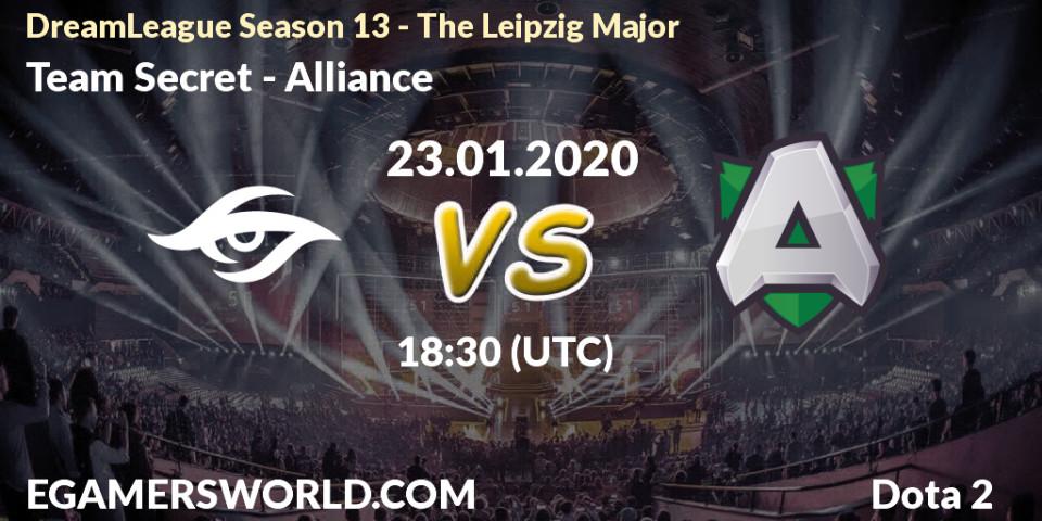 Team Secret - Alliance: прогноз. 23.01.20, Dota 2, DreamLeague Season 13 - The Leipzig Major