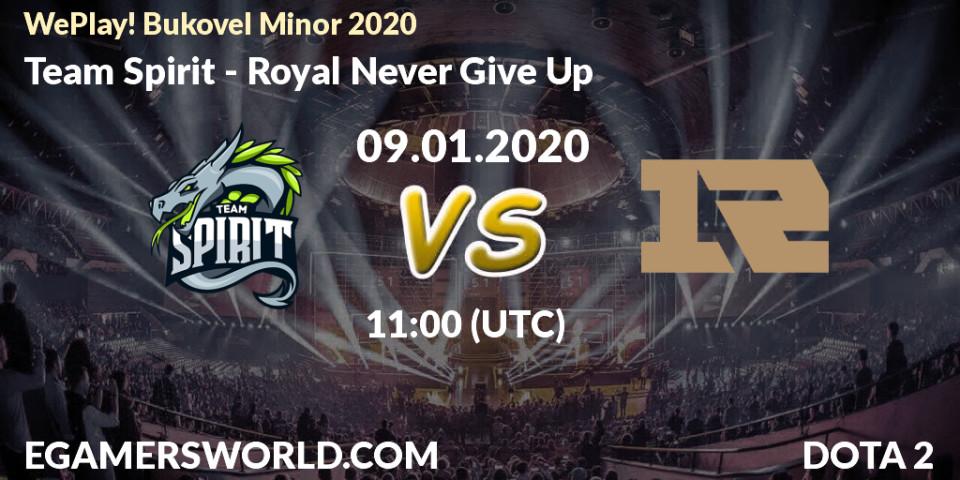 Team Spirit - Royal Never Give Up: прогноз. 09.01.20, Dota 2, WePlay! Bukovel Minor 2020