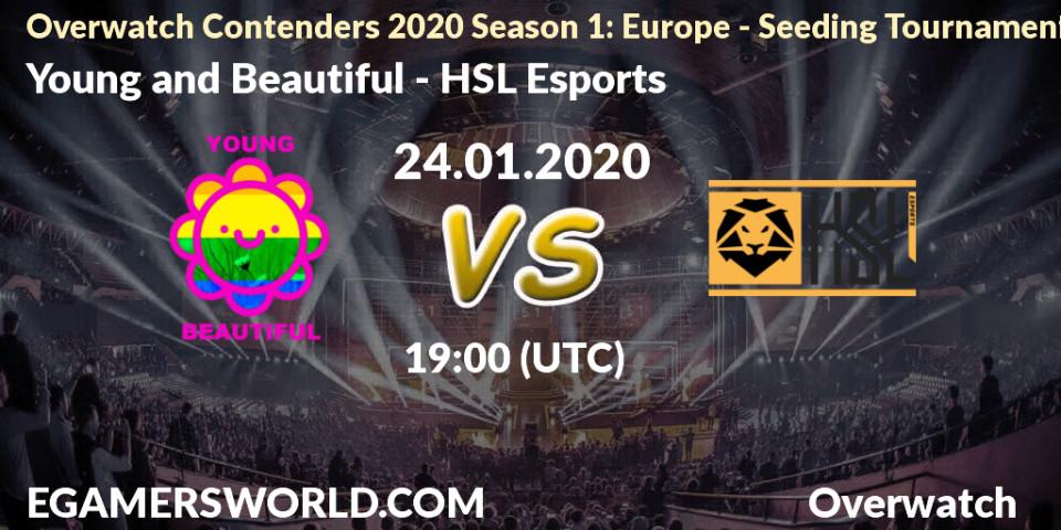 Young and Beautiful - HSL Esports: прогноз. 24.01.20, Overwatch, Overwatch Contenders 2020 Season 1: Europe - Seeding Tournament