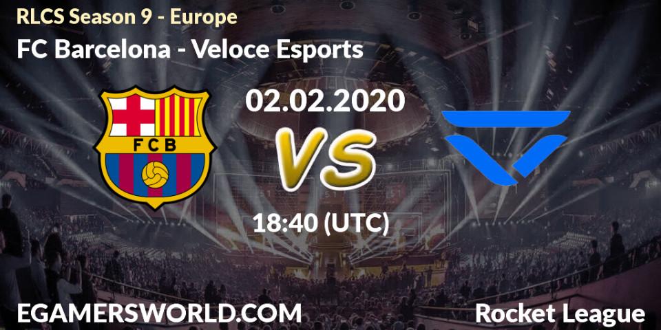 FC Barcelona - Veloce Esports: прогноз. 09.02.20, Rocket League, RLCS Season 9 - Europe