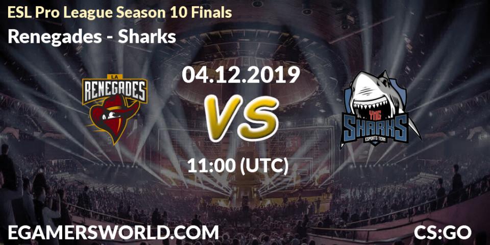 Renegades - Sharks: прогноз. 04.12.19, CS2 (CS:GO), ESL Pro League Season 10 Finals