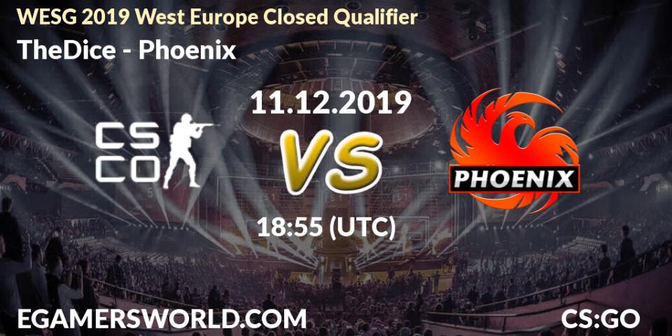 TheDice - Phoenix: прогноз. 11.12.19, CS2 (CS:GO), WESG 2019 West Europe Closed Qualifier