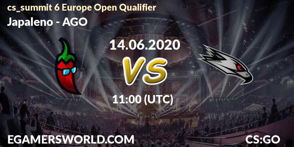 Japaleno - AGO: прогноз. 14.06.20, CS2 (CS:GO), cs_summit 6 Europe Open Qualifier