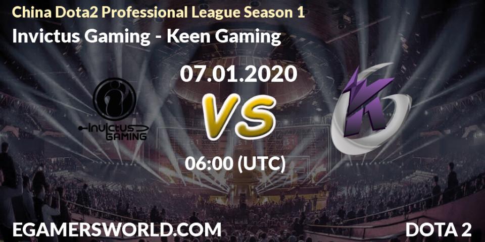 Invictus Gaming - Keen Gaming: прогноз. 07.01.20, Dota 2, China Dota2 Professional League Season 1