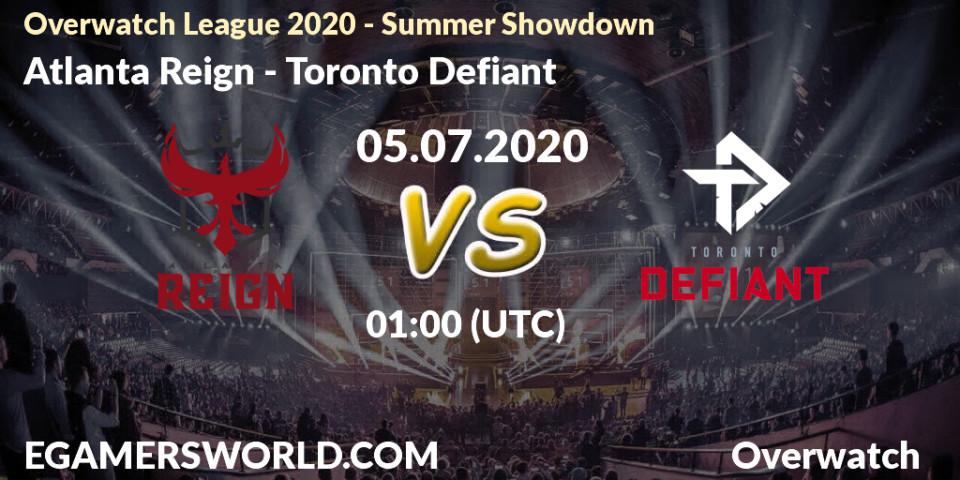 Atlanta Reign - Toronto Defiant: прогноз. 04.07.20, Overwatch, Overwatch League 2020 - Summer Showdown