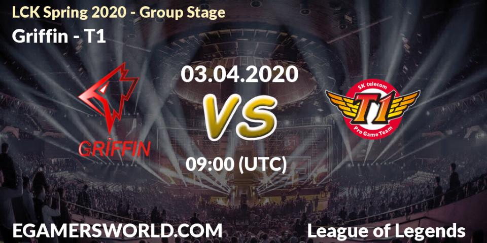 Griffin - T1: прогноз. 03.04.20, LoL, LCK Spring 2020 - Group Stage