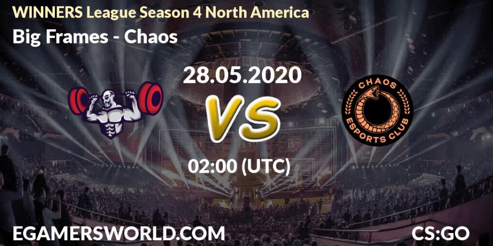 Big Frames - Chaos: прогноз. 28.05.20, CS2 (CS:GO), WINNERS League Season 4 North America