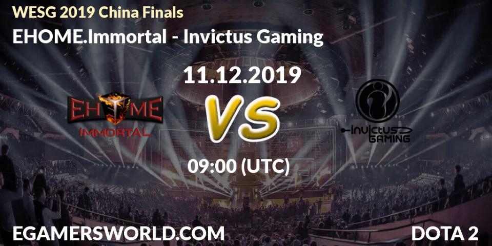 EHOME.Immortal - Invictus Gaming: прогноз. 11.12.19, Dota 2, WESG 2019 China Finals
