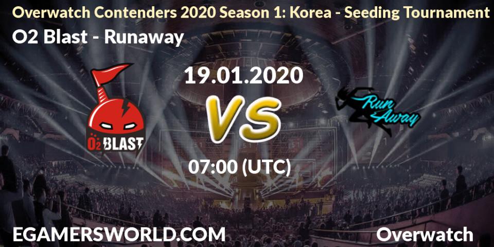 O2 Blast - Runaway: прогноз. 19.01.20, Overwatch, Overwatch Contenders 2020 Season 1: Korea - Seeding Tournament