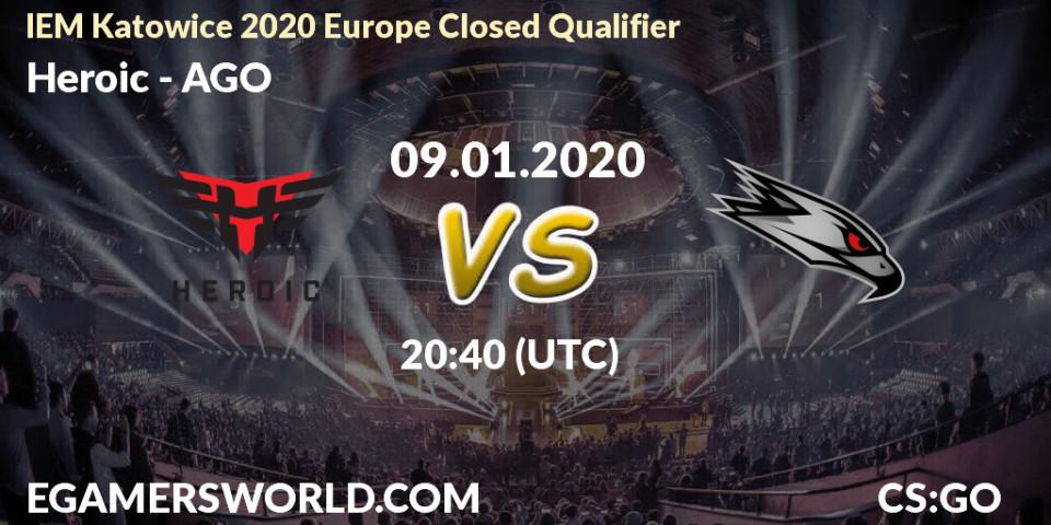 Heroic - AGO: прогноз. 09.01.20, CS2 (CS:GO), IEM Katowice 2020 Europe Closed Qualifier