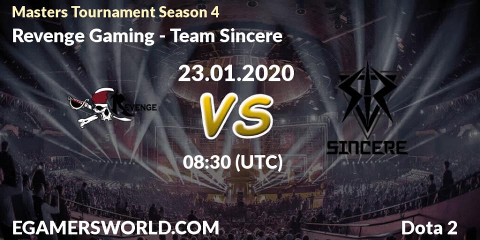 Revenge Gaming - Team Sincere: прогноз. 27.01.20, Dota 2, Masters Tournament Season 4