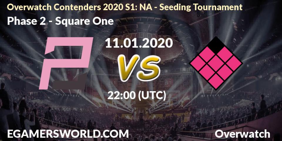 Phase 2 - Square One: прогноз. 11.01.20, Overwatch, Overwatch Contenders 2020 S1: NA - Seeding Tournament