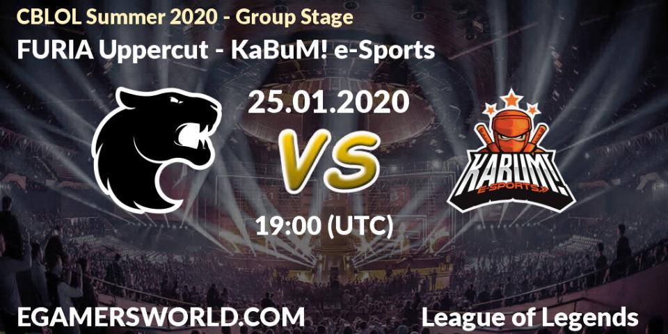 FURIA Uppercut - KaBuM! e-Sports: прогноз. 25.01.20, LoL, CBLOL Summer 2020 - Group Stage