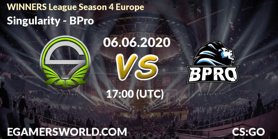 Singularity - BPro: прогноз. 06.06.20, CS2 (CS:GO), WINNERS League Season 4 Europe