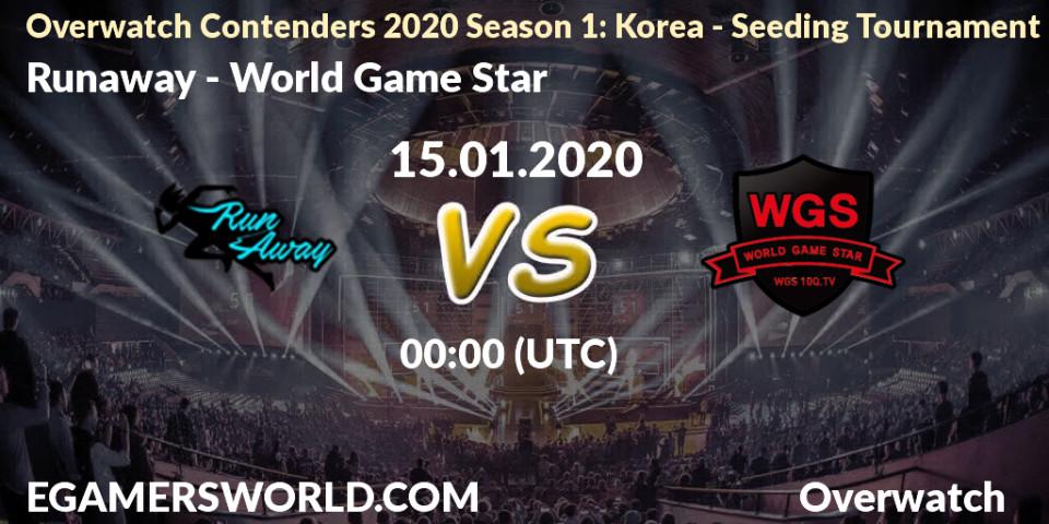 Runaway - World Game Star: прогноз. 15.01.20, Overwatch, Overwatch Contenders 2020 Season 1: Korea - Seeding Tournament