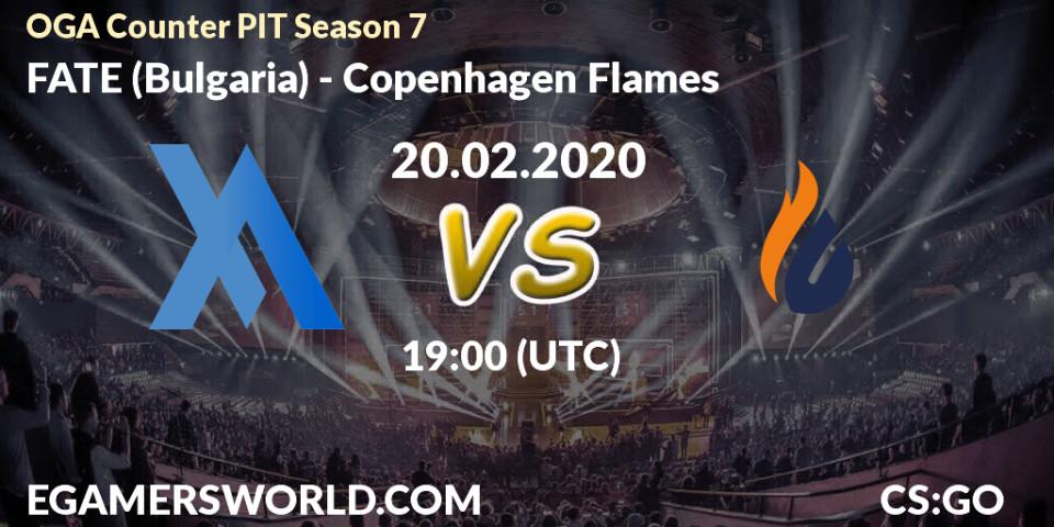 FATE (Bulgaria) - Copenhagen Flames: прогноз. 20.02.20, CS2 (CS:GO), OGA Counter PIT Season 7
