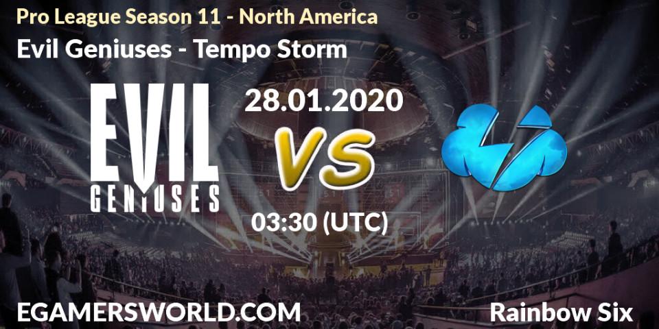 Evil Geniuses - Tempo Storm: прогноз. 28.01.20, Rainbow Six, Pro League Season 11 - North America