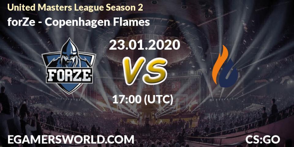 forZe - Copenhagen Flames: прогноз. 23.01.20, CS2 (CS:GO), United Masters League Season 2