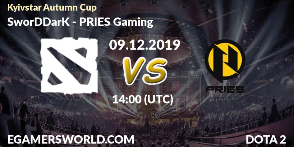 SworDDarK - PRIES Gaming: прогноз. 09.12.19, Dota 2, Kyivstar Autumn Cup