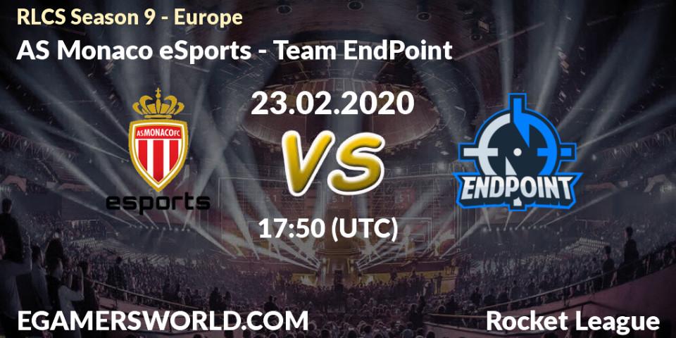 AS Monaco eSports - Team EndPoint: прогноз. 23.02.20, Rocket League, RLCS Season 9 - Europe