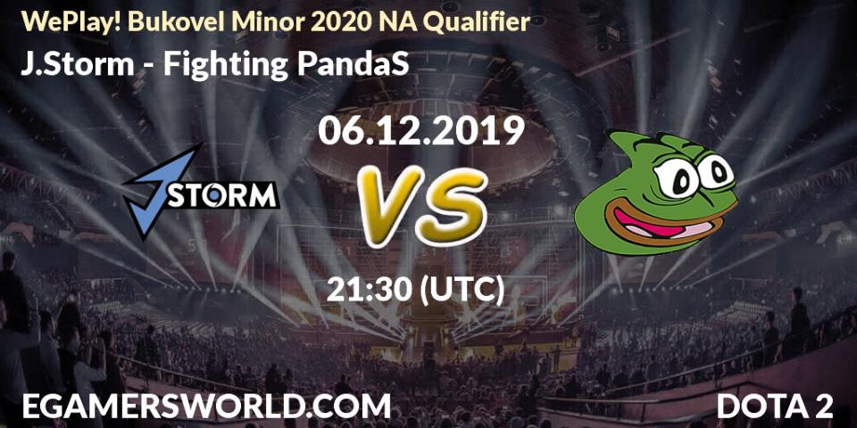 J.Storm - Fighting PandaS: прогноз. 06.12.19, Dota 2, WePlay! Bukovel Minor 2020 NA Qualifier