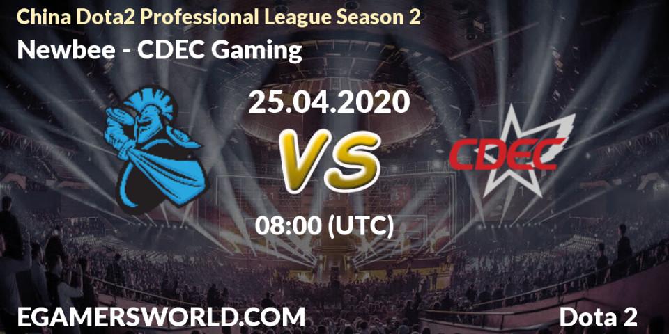 Newbee - CDEC Gaming: прогноз. 25.04.20, Dota 2, China Dota2 Professional League Season 2