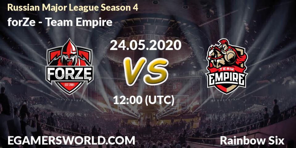 forZe - Team Empire: прогноз. 24.05.20, Rainbow Six, Russian Major League Season 4