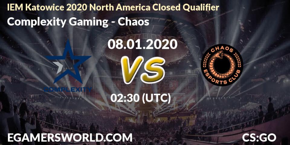 Complexity Gaming - Chaos: прогноз. 08.01.20, CS2 (CS:GO), IEM Katowice 2020 North America Closed Qualifier