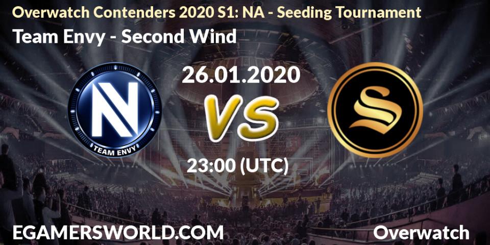 Team Envy - Second Wind: прогноз. 26.01.20, Overwatch, Overwatch Contenders 2020 S1: NA - Seeding Tournament